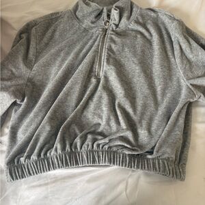 Topshop Light Gray Ribbed Pullover